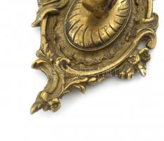 2db bronz falikar, sérült, gyertyaizzós kivitelben, E14-es LED-es izzóval. 25x19cm