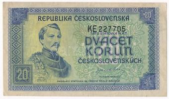 Csehszlovákia 1945. 20K T:III Czechoslovakia 1945. 20 Korun C:F Krause P#61