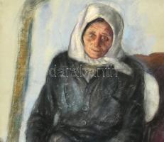 Joachim József (1897-1954): Pihenő. Pasztell, papír, jelzés nélkül, hátoldalán feliratozott. 81×65 c...