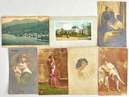 Kb. 152 db RÉGI századfordulós motívum képeslap vegyes minőségben: üdvözlőlapok, városok, motívumok,...
