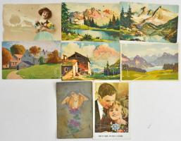 Kb. 152 db RÉGI századfordulós motívum képeslap vegyes minőségben: üdvözlőlapok, városok, motívumok,...