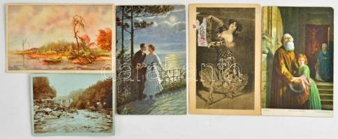 Kb. 152 db RÉGI századfordulós motívum képeslap vegyes minőségben: üdvözlőlapok, városok, motívumok,...