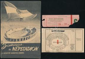 1953 Büszkeségünk a Népstadion a megnyitóünnepség műsora + megnyitójegy