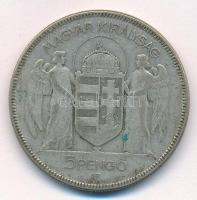 1930. 5P Ag "Horthy jobbra" T:3 patina
Adamo P8