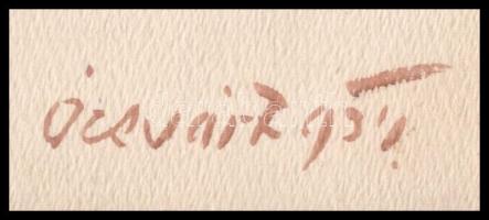 Ócsvár Rezső (1877-1968): Ló. Akvarell, papír, jelzett, 21,5×28 cm