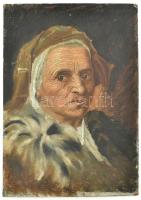 Rhé Gyula. (1871-1936): Nápolyi nő. Balhasár Denner után. Olaj, karton. 27x18 cm kis sérüléssel