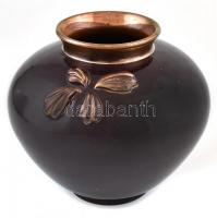 Kerámia váza, jelzés nélkül, kopásnyomokkal, m:15cm