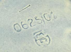 Német Steinzeug kőedény kancsó, kopott, jelzett, m:13,5cm