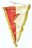 Sztálinvárosi Kohász SE szocreál selyem zászló 44 cm
