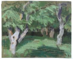 Deli Antal (1886-1960): Öreg birsek. Pasztell, papír, jelezve balra lent, javított 40x48 cm