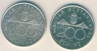 1994. 200Ft Ag "Deák" (2x) T:2