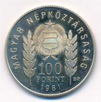 1981. 100Ft Cu-Ni-Zn "Bulgária 1300 éves" magyar kiadás T:1 (eredetileg PP) Adamo EM67
