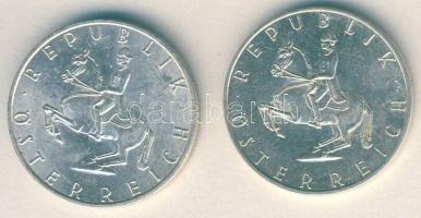 Ausztria 1966. 5Sch Ag (2x) T:2/3