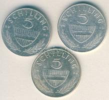 Ausztria 1960. 5Sch Ag (3x) T:2/3,3