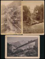 cca 1880 Svájc, Dél-Tirol, 6 db keményhátú fotó, 11×16 cm