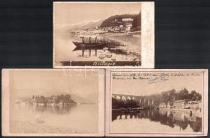 cca 1880 Városképek (Salzburg), tájképek, 9 db keményhátú fotó, 11×16 cm