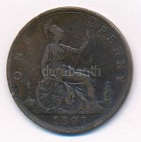 Nagy-Britannia 1891. 1p Br Viktória T:3 United Kingdom 1891. 1 Penny Br Victoria C:F Krause KM#755