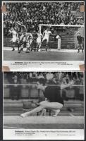 cca 1980 10 db MTI sajtófotó sporttal labdarúgással, tornával kapcsolatban 21x24 cm