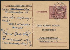 Fodor András Kossuth-díjas költő levele Lévay Erzsébetnek és Köpeczi Boócz István bélyegtervező, fes...