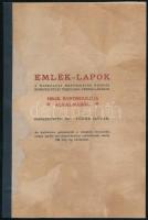 Emlék-lapok a Miskolczi Református Egyház Kossuth-utcai temploma fennállásának 100-ik évfordulója alkalmából. Szerk. Tüdős István. [Miskolc, 1908, László Nyomda], 15+1 p. Javított gerincű papírkötés, foltos elülső borítóval, pótolt hátsó borítóval.