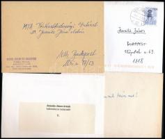 8 db levél Jemnitz János történésznek Glatz Ferenc MTA elnöktől, Breuer János zenetörténésztől, Just...