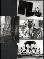 16 db népművészeti témájú fotó Wonke Rezső jelzetlen vintage fotóművészeti alkotásai 12x16 cm