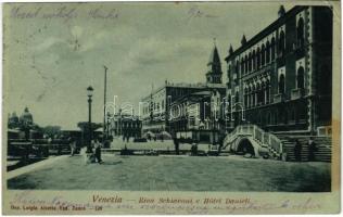 1906 Venezia, Venice; Riva Schiavoni e Hotel Danieli / quay, hotel (small tear)