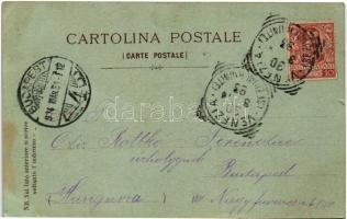 1906 Venezia, Venice; Riva Schiavoni e Hotel Danieli / quay, hotel (small tear)