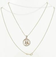 Ezüst (Ag) nyaklánc skorpió medállal, jelzett nettó: 6g, h:73cm