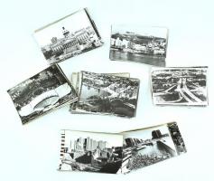 cca 1960 Kb 80 db városképes sajtófotó a nagyvilágból, mind feliratozva, Japán, Kína, Korea, stb 13x18 cm