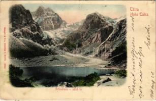 1901 Tátra, Magas-Tátra, Vysoké Tatry; Grünersee / Zöld-tó / lake (kis szakadás / small tear)