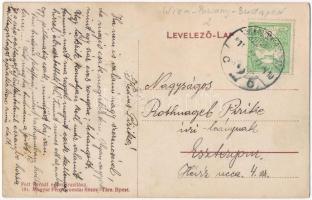 1913 Perbete, Pribeta; Izraelita templom (zsinagóga), óvoda és községháza. Feit Bernát kiadása / syn...