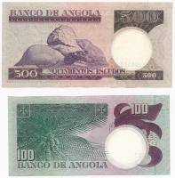 Angola 1973. 100-500E (2x) T:II hajtatlan, felső szélén vágott, I-
Angola 1973. 100-500 Escudos C: ...