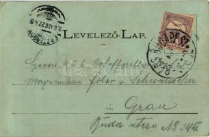 1900 Komárom, Komárno; Klapka tér, Városháza, Klein üzlete. Czike D. kiadása / square, town hall, sh...