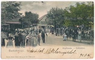 1906 Budakeszi, Társaskocsi (autóbusz) végállomás. Stern Jakab kiadása (EK)