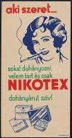 Nikotex számolócédula