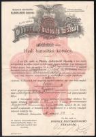 1916 Hadi biztosítási kötvény Phönix életbiztosító