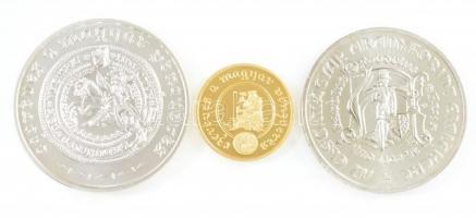 1978. 200Ft Ag "Első magyar aranyforint" + 2001. 3000Ft Ag "Ezeréves a magyar pénzver...