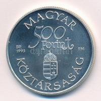 1993. 500Ft Ag "Régi dunai hajók - Árpád" kapszulában, tanúsítvánnyal T:BU Adamo EM129