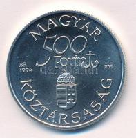 1994. 500Ft Ag "Régi dunai hajók - Carolina" kapszulában, tanúsítvánnyal T:BU Adamo EM134