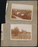 cca 1910 Révfülöp 3 db fotó albumlapon 11x8 cm