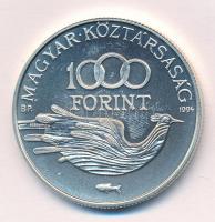 1994. 1000Ft Ag "Védd a világot!" kapszulában, tanúsítvánnyal T:BU Adamo EM138