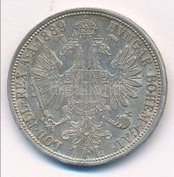 Ausztria 1889. 1Fl Ag "Ferenc József" T:2 patina Austria 1889. 1 Florin Ag "Franz Jos...