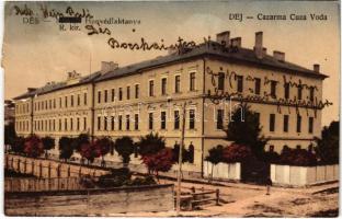 1926 Dés, Dej; honvédlaktanya / Cazarma Cuza Voda / K.u.k. military barracks (szakadás / tear)