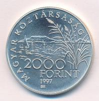 1997. 2000Ft Ag "Régi balatoni hajók / Helka és Kelén" kapszulában, sérült tanúsítvánnyal ...