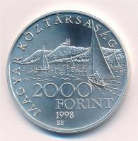 1998. 2000Ft Ag "Régi balatoni hajók II - Phoenix" kapszulában, sérült tanúsítvánnyal T:BU...