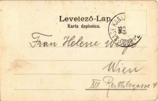 1905 Eszék, Essegg, Osijek; Kapuzinerkirche, innere Ansicht / Nutarnji pogled kapucinske crkve / Kap...