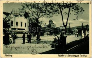 1939 Párkány, Stúrovo; Hontmegyei bank, autóbusz / bank, autobus