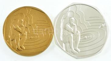 1999. 2000Ft Ag "A 2000. évforduló" + 2000. 200Ft Cu-Ni-Zn "2000. évforduló / Rodin: ...