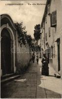 1906 Veli Losinj, Lussingrande; Via alla Madonna / street view (EB)